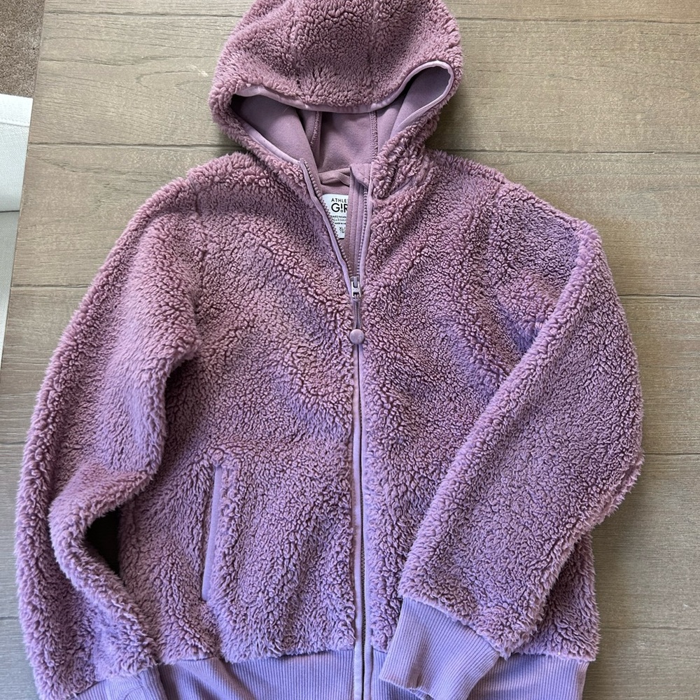 Cozy Athleta Girl Purple /mauve Jacket size XL/14
